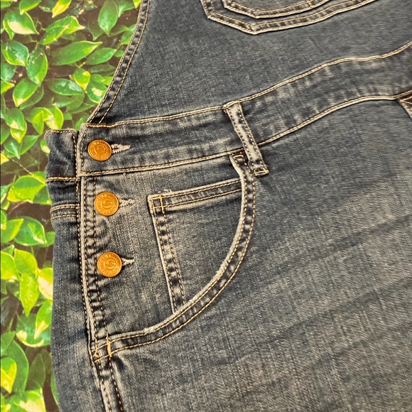 NWOT Seven Denim Short Stretch Overalls - 14 - Picture 4 of 10